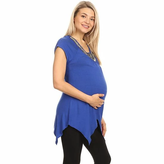 Maternity White Mark Embellished Tunic Top Mint 12 Maternity White Mark Embellished Tunic Top Mint - Image 10