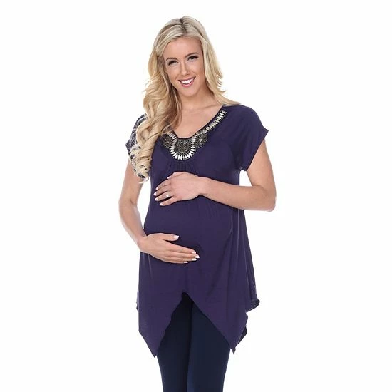 Maternity White Mark Embellished Tunic Top Mint 16 Maternity White Mark Embellished Tunic Top Mint - Image 14