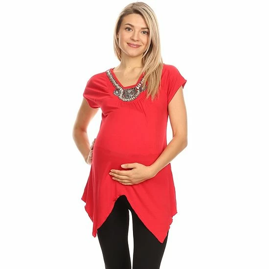 Maternity White Mark Embellished Tunic Top Mint 17 Maternity White Mark Embellished Tunic Top Mint - Image 15