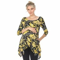 Maternity White Mark Floral Chain Tunic Top -White Mark Sales unnamed file 2047