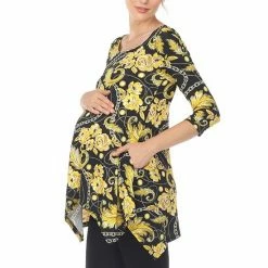 Maternity White Mark Floral Chain Tunic Top -White Mark Sales unnamed file 2048