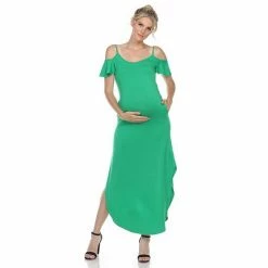 Maternity White Mark Cold-Shoulder Maxi Dress Navy -White Mark Sales unnamed file 2052