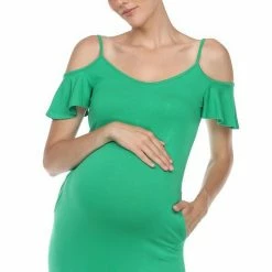 Maternity White Mark Cold-Shoulder Maxi Dress Navy -White Mark Sales unnamed file 2053