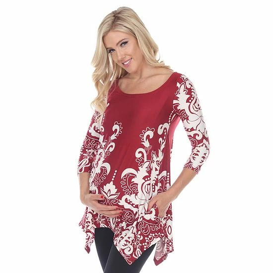 Maternity White Mark Paisley Print Tunic Top Pink 3 Maternity White Mark Paisley Print Tunic Top Pink
