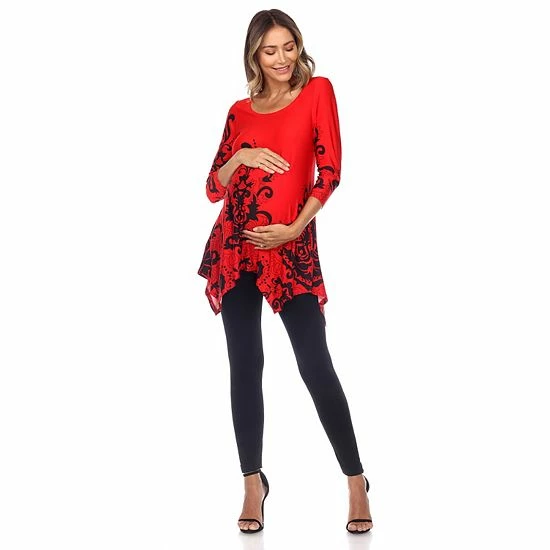 Maternity White Mark Paisley Print Tunic Top Pink 6 Maternity White Mark Paisley Print Tunic Top Pink - Image 4