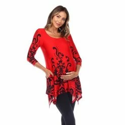 Maternity White Mark Paisley Print Tunic Top Pink 20 Maternity White Mark Paisley Print Tunic Top Pink -White Mark Sales unnamed file 2072