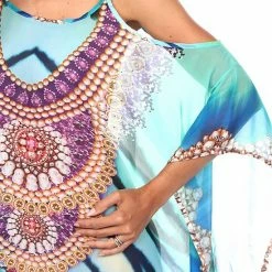 Maternity White Mark Cold-Shoulder Sheer Maxi Caftan Red Orange -White Mark Sales unnamed file 2078