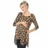 Maternity White Mark Printed Tunic Top Black Beige -White Mark Sales unnamed file 2100