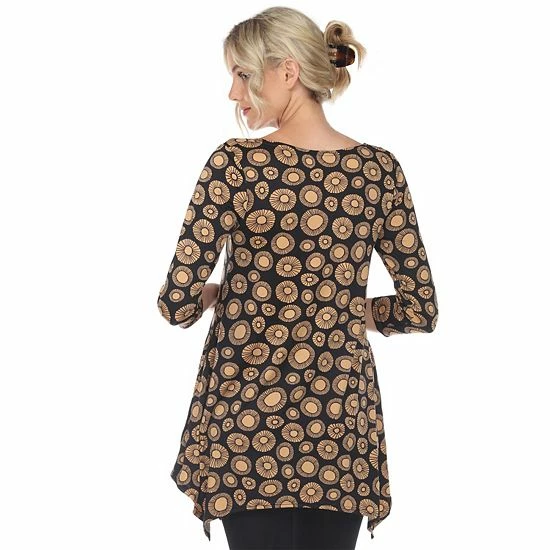 Maternity White Mark Printed Tunic Top Black Beige 4 Maternity White Mark Printed Tunic Top Black Beige - Image 2