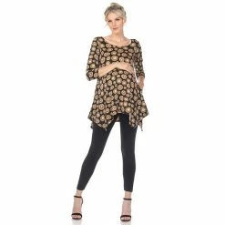 Maternity White Mark Printed Tunic Top Black Beige 15 Maternity White Mark Printed Tunic Top Black Beige -White Mark Sales unnamed file 2104