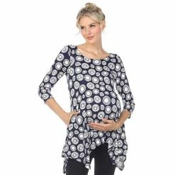 Maternity White Mark Printed Tunic Top Black Beige 17 Maternity White Mark Printed Tunic Top Black Beige -White Mark Sales unnamed file 2106