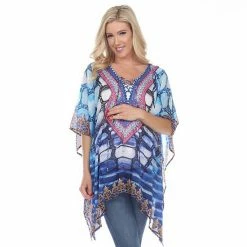 Maternity White Mark Tie-Up Neckline Caftan Pink Leopard -White Mark Sales unnamed file 2118