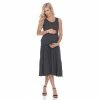 Maternity White Mark Scoopneck Tiered Midi Dress -White Mark Sales unnamed file 2120