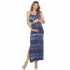 Maternity White Mark Layered Tie-Dye Maxi Dress Teal Pink -White Mark Sales unnamed file 2140