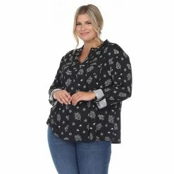 Plus Size White Mark Pleated Leaf Print Blouse Olive 19 Plus Size White Mark Pleated Leaf Print Blouse Olive -White Mark Sales unnamed file 237