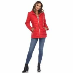 Women's White Mark Puffer Coat Purple -White Mark Sales unnamed file 250