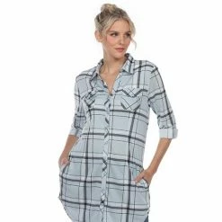 Women's White Mark Plaid Tunic Top Pink 16 Women's White Mark Plaid Tunic Top Pink -White Mark Sales unnamed file 324