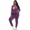 Plus Size White Mark 2-Piece Velour Tracksuit Set Grey -White Mark Sales unnamed file 33