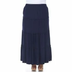 Plus Size White Mark Tiered High-Waisted Maxi Skirt -White Mark Sales unnamed file 378