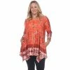 Plus Size White Mark Victorian Print Tunic Top Red 2 Plus Size White Mark Victorian Print Tunic Top Red -White Mark Sales unnamed file 398