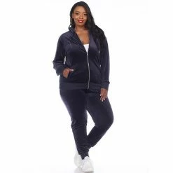 Plus Size White Mark 2-Piece Velour Tracksuit Set Grey 24 Plus Size White Mark 2-Piece Velour Tracksuit Set Grey -White Mark Sales unnamed file 41