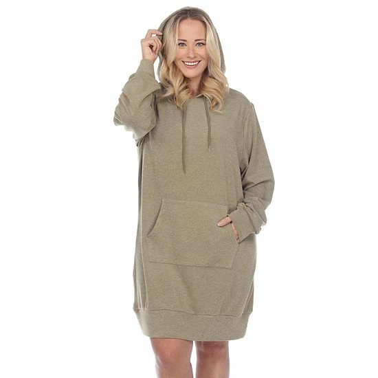 Plus Size White Mark Hooded Sweatshirt Dress Creamsicle 11 Plus Size White Mark Hooded Sweatshirt Dress Creamsicle - Image 9
