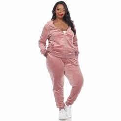 Plus Size White Mark 2-Piece Velour Tracksuit Set Grey 25 Plus Size White Mark 2-Piece Velour Tracksuit Set Grey -White Mark Sales unnamed file 42