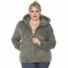 Plus Size White Mark Sherpa Hoodie Denim Blue -White Mark Sales unnamed file 427