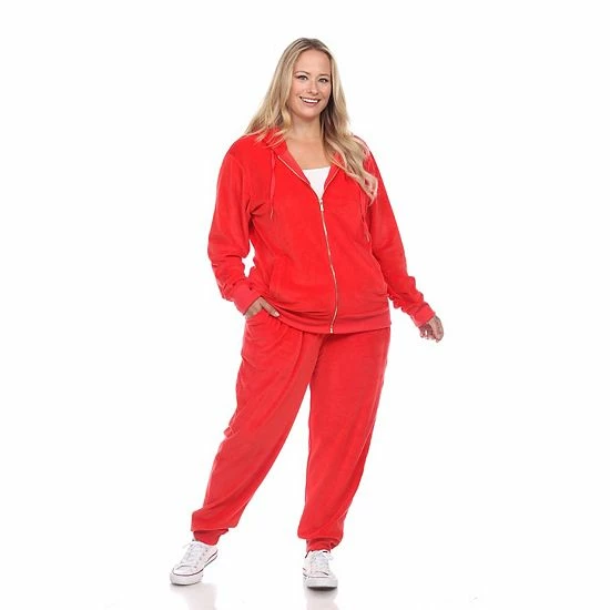 Plus Size White Mark 2-Piece Velour Tracksuit Set Grey 15 Plus Size White Mark 2-Piece Velour Tracksuit Set Grey - Image 13