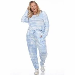 Plus Size White Mark 2-Piece Lounge Set Gray Tie Dye -White Mark Sales unnamed file 459