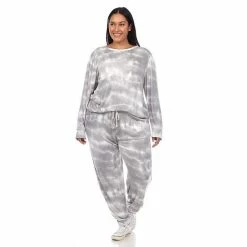 Plus Size White Mark 2-Piece Lounge Set Gray Tie Dye -White Mark Sales unnamed file 465