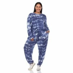 Plus Size White Mark 2-Piece Lounge Set Gray Tie Dye -White Mark Sales unnamed file 466
