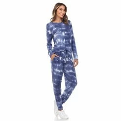 Women's White Mark 2-Piece Top & Bottoms Pajama Set Grey Tie Dye -White Mark Sales unnamed file 470