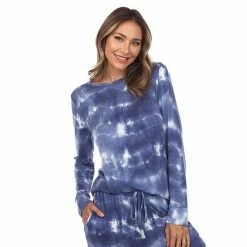 Women's White Mark 2-Piece Top & Bottoms Pajama Set Grey Tie Dye -White Mark Sales unnamed file 471