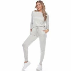 Women's White Mark 2-Piece Top & Bottoms Pajama Set Grey Tie Dye -White Mark Sales unnamed file 472