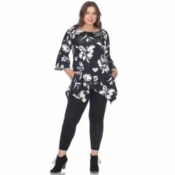 White Mark Plus Size Blanche Tunic Top Navy -White Mark Sales unnamed file 49