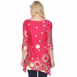 Women's White Mark Scroll Tunic Pink -White Mark Sales unnamed file 503