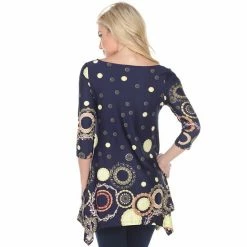 Women's White Mark Scroll Tunic Pink -White Mark Sales unnamed file 506