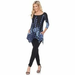 Women's White Mark Scroll Tunic Pink -White Mark Sales unnamed file 513