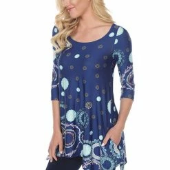 Women's White Mark Scroll Tunic Pink -White Mark Sales unnamed file 515