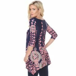 Women's White Mark Scroll Tunic Pink -White Mark Sales unnamed file 518