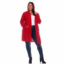 Plus Size White Mark Hooded Cardigan Heather Gray -White Mark Sales unnamed file 568