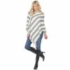 Women's White Mark Hooded Poncho Brown -White Mark Sales unnamed file 572