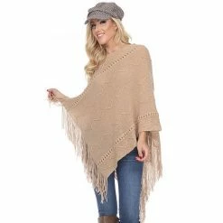 Women's White Mark Fernanda Poncho Light Brown