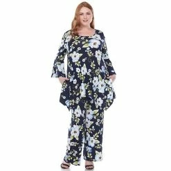 Plus Size White Mark Floral Bell Sleeve Tunic And Pant Set Red 15 Plus Size White Mark Floral Bell Sleeve Tunic And Pant Set Red -White Mark Sales unnamed file 603
