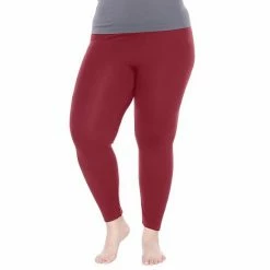 Plus Size White Mark Solid Leggings -White Mark Sales unnamed file 732