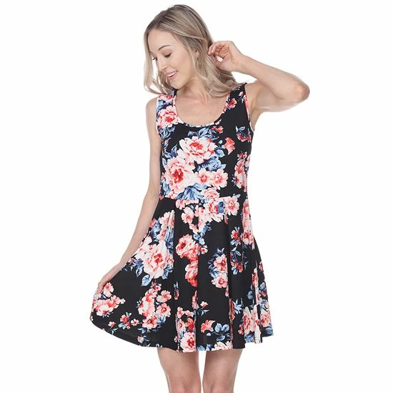 Women's White Mark Fit & Flare Mini Dress Black 8 Women's White Mark Fit & Flare Mini Dress Black - Image 6