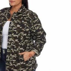Plus Size White Mark Camo Jean Jacket Grey Army -White Mark Sales unnamed file 782