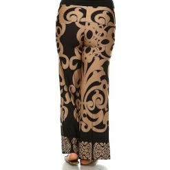 Plus Size White Mark Solid Palazzo Pants Black White Paisley -White Mark Sales unnamed file 797