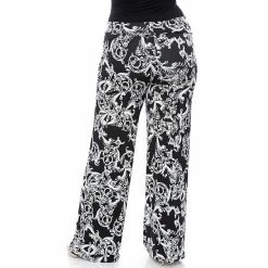Plus Size White Mark Solid Palazzo Pants Black White Paisley -White Mark Sales unnamed file 800